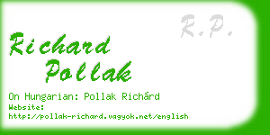richard pollak business card