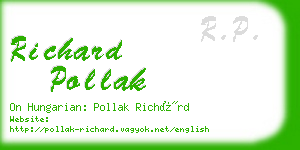 richard pollak business card